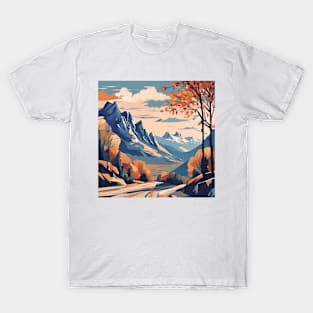 mountain range nature loving art T-Shirt